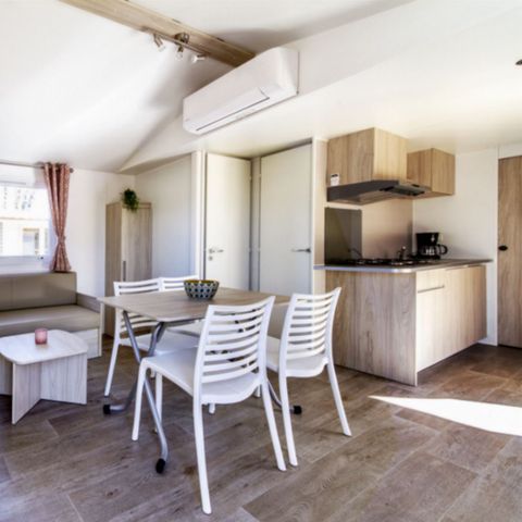 Mobilheim 5 personen - CONFORT - 2 Schlafzimmer mit Klimaanlage + TV