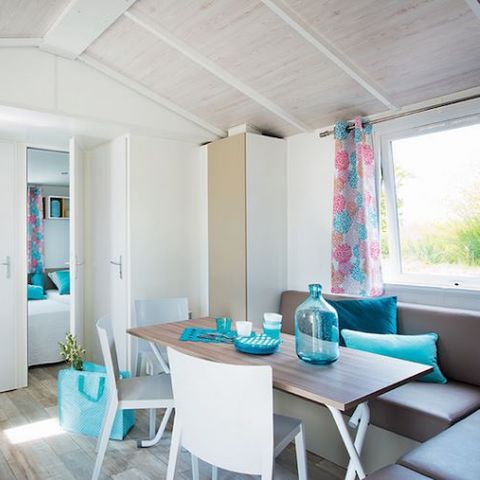 Mobilheim 7 personen - CONFORT - 3 Schlafzimmer mit Klimaanlage +TV