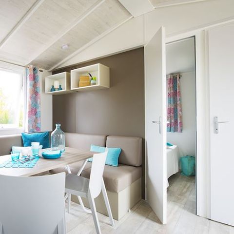 Mobilheim 7 personen - CONFORT - 3 Schlafzimmer mit Klimaanlage +TV