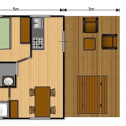 Safarizelt 4 personen - SAFARI - 2 Schlafzimmer