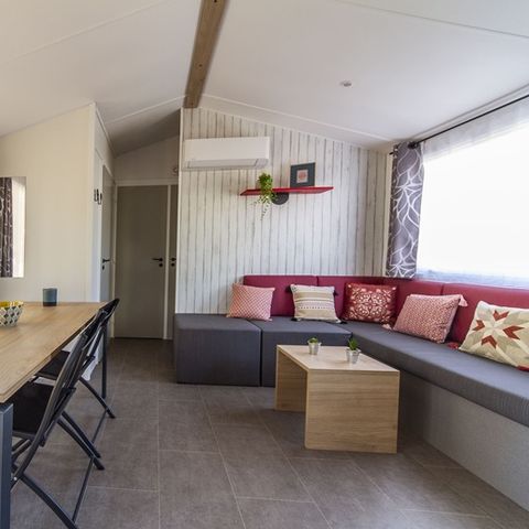Mobilheim 8 personen - CONFORT - 4 Schlafzimmer mit Klimaanlage +TV+ 2 Bäder