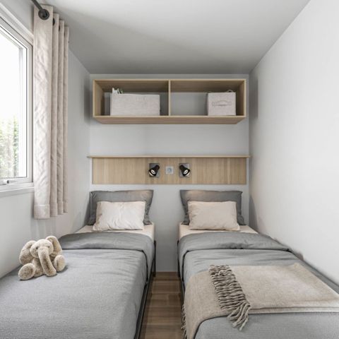 Mobilheim 5 personen - CONFORT - 2 Schlafzimmer mit Klimaanlage + TV - 2025