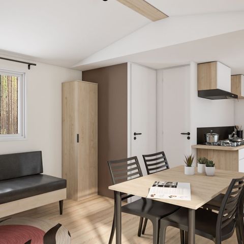 Mobilheim 5 personen - CONFORT - 2 Schlafzimmer mit Klimaanlage + TV - 2025