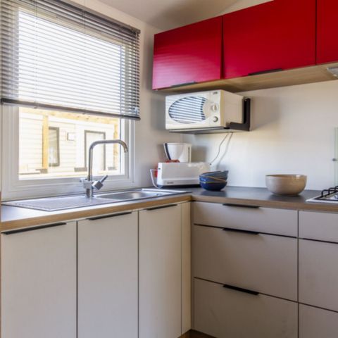 Mobilheim 8 personen - CONFORT - 4 Schlafzimmer mit Klimaanlage +TV+ 2 Bäder
