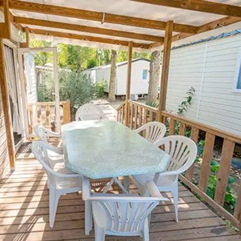 Mobilheim 4 Personen - Classic | 2 Zi. | 4 Pers. | Erhöhte Terrasse | Klimaanlage von Homair