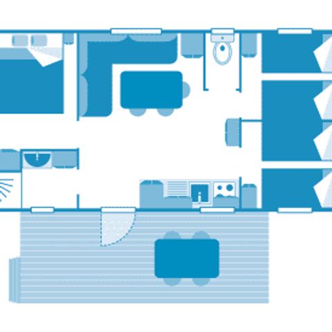 Mobilheim 6 Personen - Cottage 6p 3ch ***
