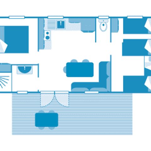 Mobilheim 6 Personen - Cottage 6p 3ch ****