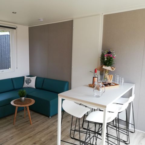 Mobilheim 4 Personen - Cottage Du Lac PREMIUM++ 2 Zimmer - PLAN D'EAU ANSICHT 5 Pers.