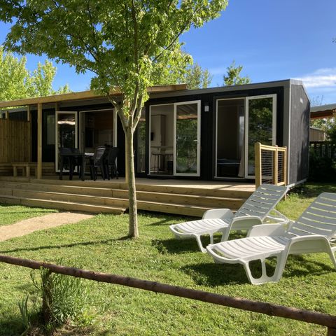 Mobilheim 4 Personen - Cottage Du Lac PREMIUM++ 2 Zimmer - PLAN D'EAU ANSICHT 5 Pers.