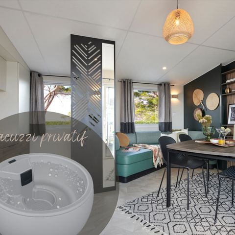 Mobilheim 4 Personen - Cottage Nature PREMIUM+++ 2 Zimmer mit SPA 4 Pers.