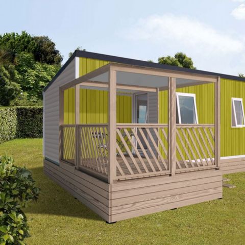 Mobilheim 6 Personen - Cottage Komfort - Integrierte überdachte Terrasse
