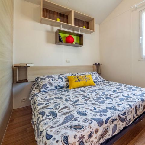 Mobilheim 5 Personen - Großes Cottage Confort - Halbüberdachte Terrasse
