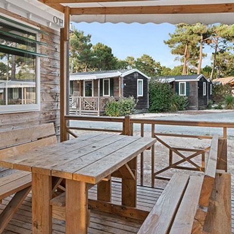 Mobilheim 6 Personen - Classic | 3 Schlafz. | 6 Pers. | Erhöhte Terrasse