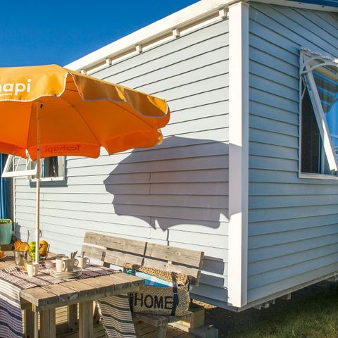 Mobilheim 4 Personen - Comfort | 2 Schlafz. | 4 Pers. | Einfache Terrasse
