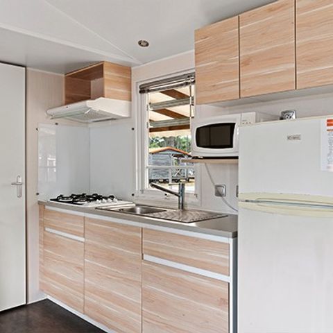 Mobilheim 6 Personen - Comfort | 3 Zi. | 6 Pers. | Kleine Terrasse