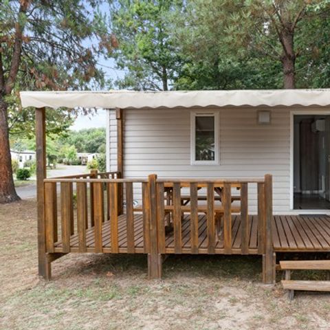 Mobilheim 4 Personen - Classic XL | 2 Zi. | 4 Pers. | Erhöhte Terrasse