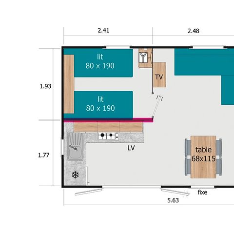 Mobilheim 4 Personen - LODGE 77
