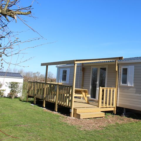 Apartement 8 Personen - Mobilheim Eva 40 - 4 Schlafzimmer 1 Bad - 40m² + halbüberdachte Terrasse