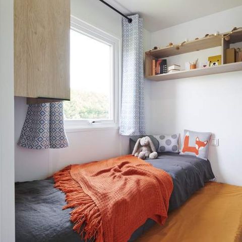 Mobilheim 6 Personen - Lodge 83 Confort plus 3 Zimmer - 28 m² + integrierte Terrasse von 8 m
