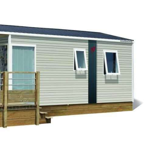 Mobilheim 6 Personen - Lodge 83 Confort plus 3 Zimmer - 28 m² + integrierte Terrasse von 8 m