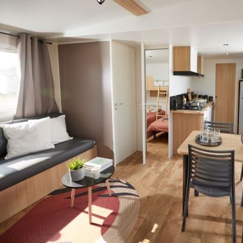 Mobilheim 4 Personen - Nest 29 - 2 Zimmer 30 m² + halbüberdachte Terrasse