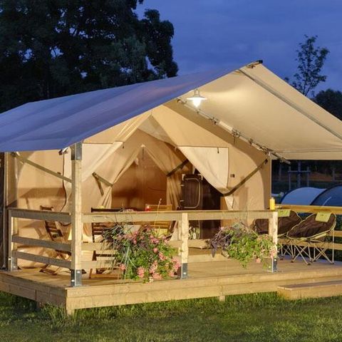 SafariZelt 5 Personen - Zelt Nature - 2 Zimmer (ohne Sanitäranlagen)