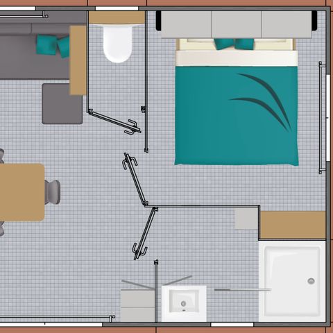Mobilheim 5 Personen - Presta+ (Klima+TV)