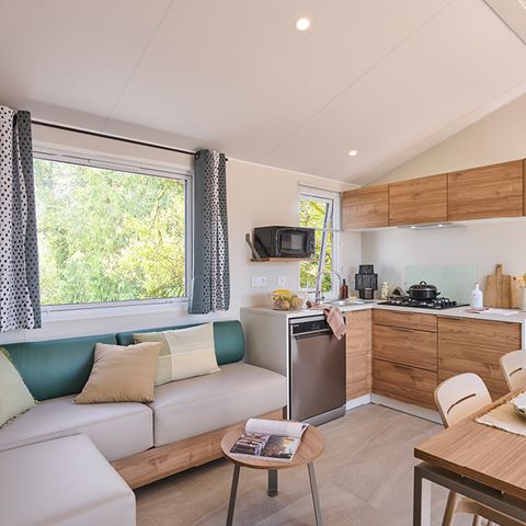Mobilheim 8 personen - PRESTA + 40 m² – 4 Schlafzimmer, 2 Badezimmer, TV + Klimaanlage