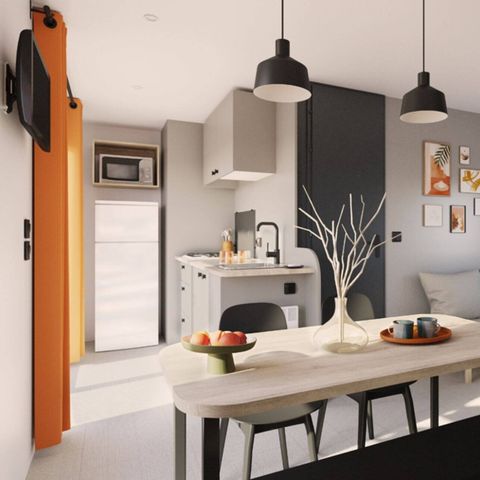 Mobilheim 6 Personen - Premium | 3 Schlafz. | 6 Pers. | Terrasse Lounge | Klimaanlage | TV