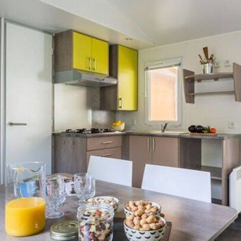 Mobilheim 6 Personen - Mobilheim | Comfort | 2 Zi. | 4/6 Pers. | Nicht überdachte Hochterrasse | 1 Bad | TV