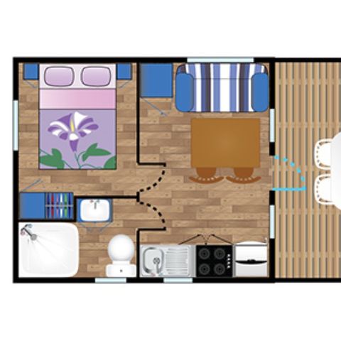 Mobilheim 2 Personen - Mobile-Home EREBY**** 2 Personen
