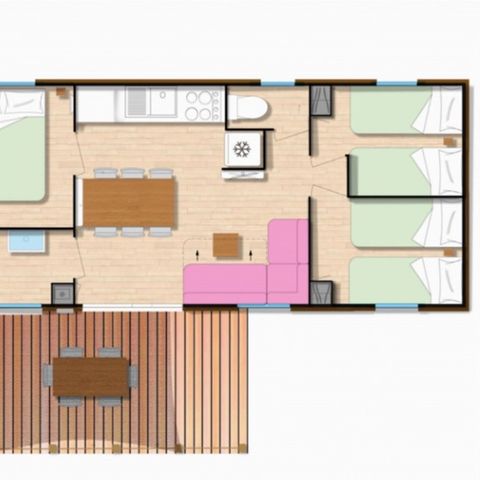 Mobilheim 6 Personen - Mobile-Home SARIMENDI**** 6 Personen