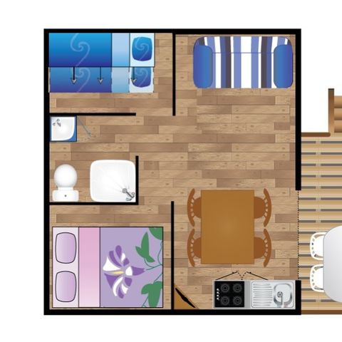 Safarizelt 4 Personen - Lodge IGUELDO 4 Personen