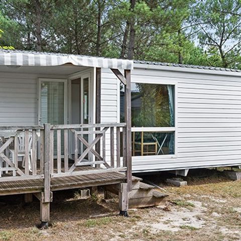 Mobilheim 4 Personen - Comfort | 2 Zi. | 4 Pers. | Einfache Terrasse