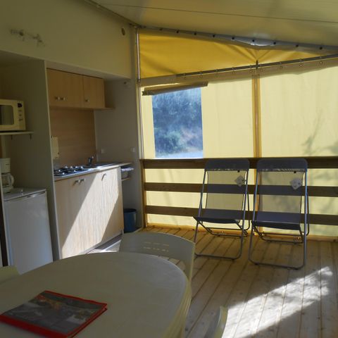 SafariZelt 5 Personen - TITHOME 25m² 2 Zimmer - KEIN WC UND BADEZIMMER