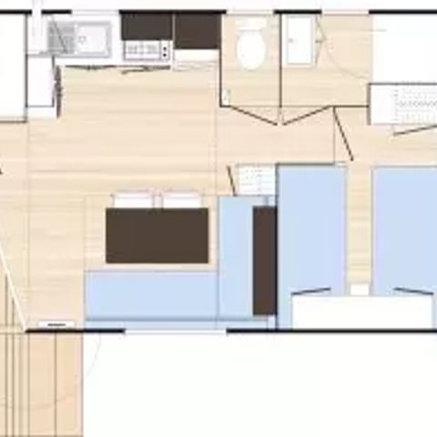 Mobilheim 4 Personen - Marina 3 Zimmer 4 Personen + TV