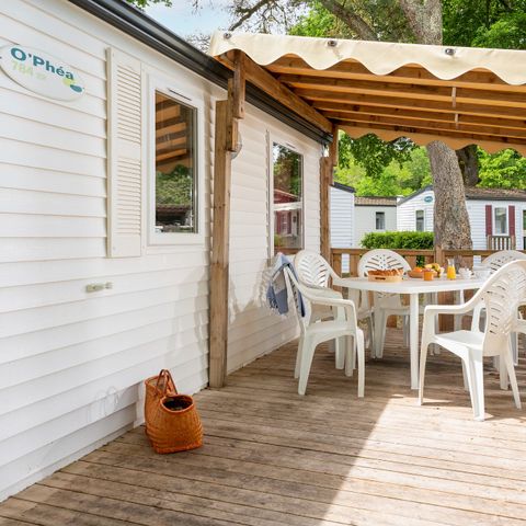 Mobilheim 6 personen - Classic | 3 Schlafz. | 6 Pers. | Erhöhte Terrasse