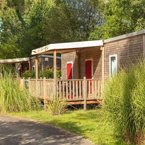 Mobilheim 6 personen - Comfort XL | 3 Zi. | 6 Pers. | Erhöhte Terrasse | Klimaanlage | TV
