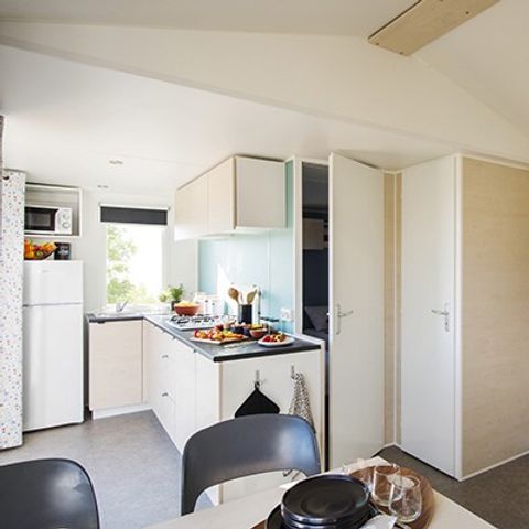 Mobilheim 4 personen - Ultimate | 2 Schlafz. | 4 Pers. | Hochterrasse | 2 Bäder | Klimaanlage | TV
