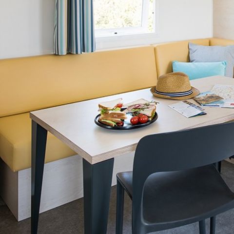 Mobilheim 4 personen - Ultimate | 2 Schlafz. | 4 Pers. | Hochterrasse | 2 Bäder | Klimaanlage | TV