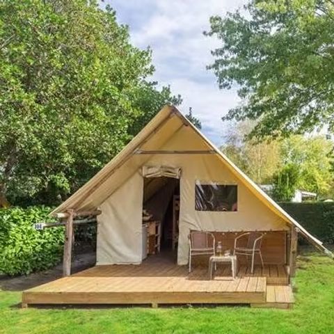 Safarizelt 4 personen - Eco Lodge | 2 Zi. | 3/4 Pers. | Erhöhte Terrasse | Ohne Bad