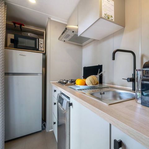 Mobilheim 6 Personen - Mobilheim | Comfort | 3 Zi. | 6 Pers. | Überdachte Terrasse | 1 Bad | Klima.