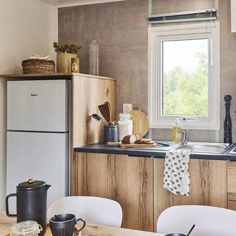 Mobilheim 6 Personen - Mobilheim | Comfort | 3 Zi. | 6 Pers. | Überdachte Terrasse | 1 Bad | Klima.