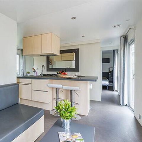 Mobilheim 6 Personen - Mobilheim | Premium Exclusive | 3 Zi. | 6 Pers. | Terrasse Lounge | Klima | TV