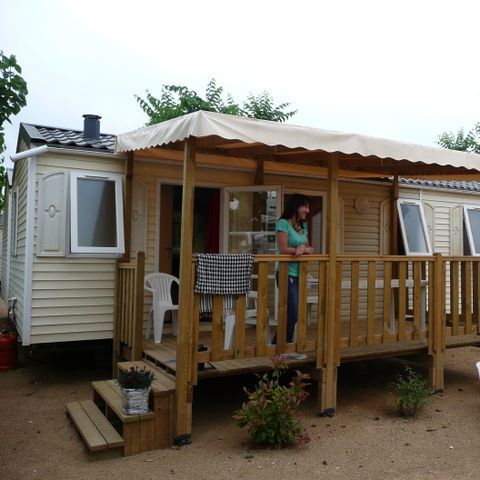 Mobilheim 4 Personen - 2 Schlafzimmer terrasse-semi couverte TV clim