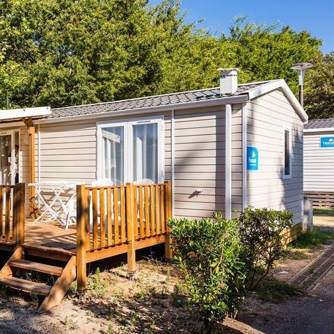 Mobilheim 6 Personen - Comfort | 3 Zimmer | Kapazität 6 Personen | Erhöhte Terrasse | 1 Badezimmer | Klimaanlage