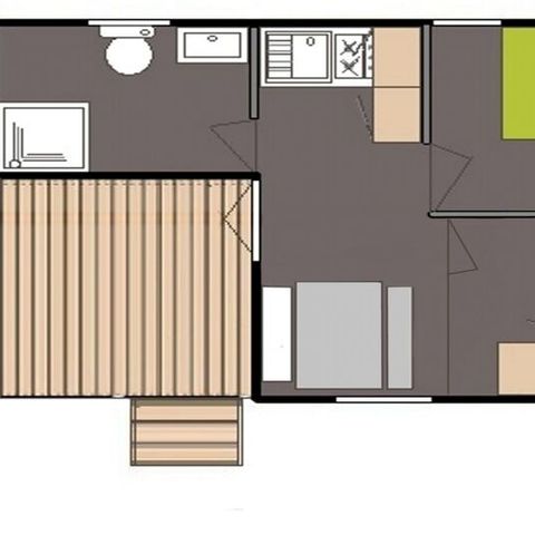 Chalet 4 Personen - Chalet éco 1 Schlafzimmer 4 Personen Samstag