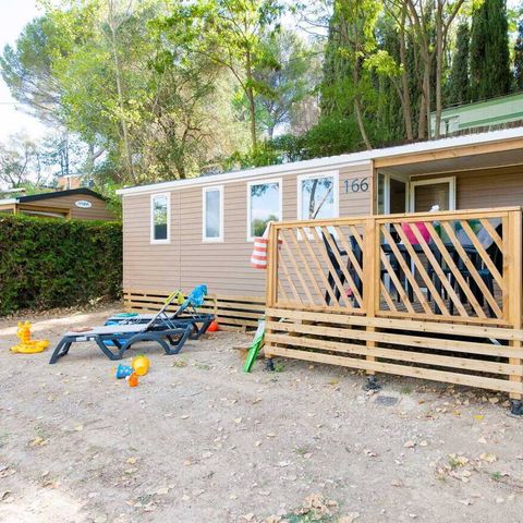 Mobilheim 6 Personen - Mobilheim | Comfort | 3 Zi. | 6 Pers. | Einfache Terrasse | Klima | TV