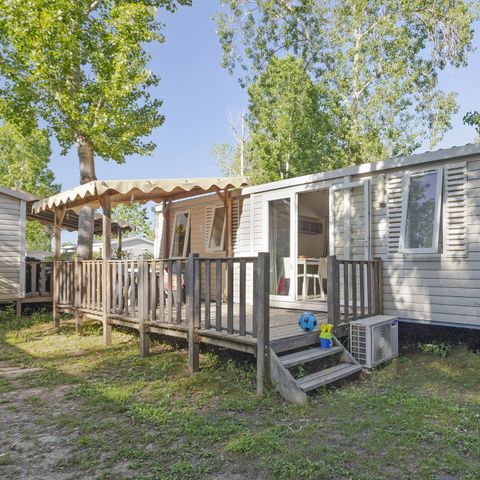 Mobilheim 6 personen - Comfort XL | 3 Zi. | 6 Pers. | Erhöhte Terrasse | Klima.
