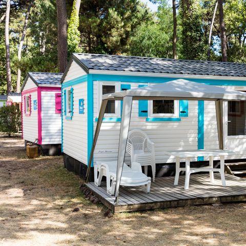 Mobilheim 6 Personen - Classic | 2 Zi. | 4/6 Pers. | Einfache Terrasse | Klima.